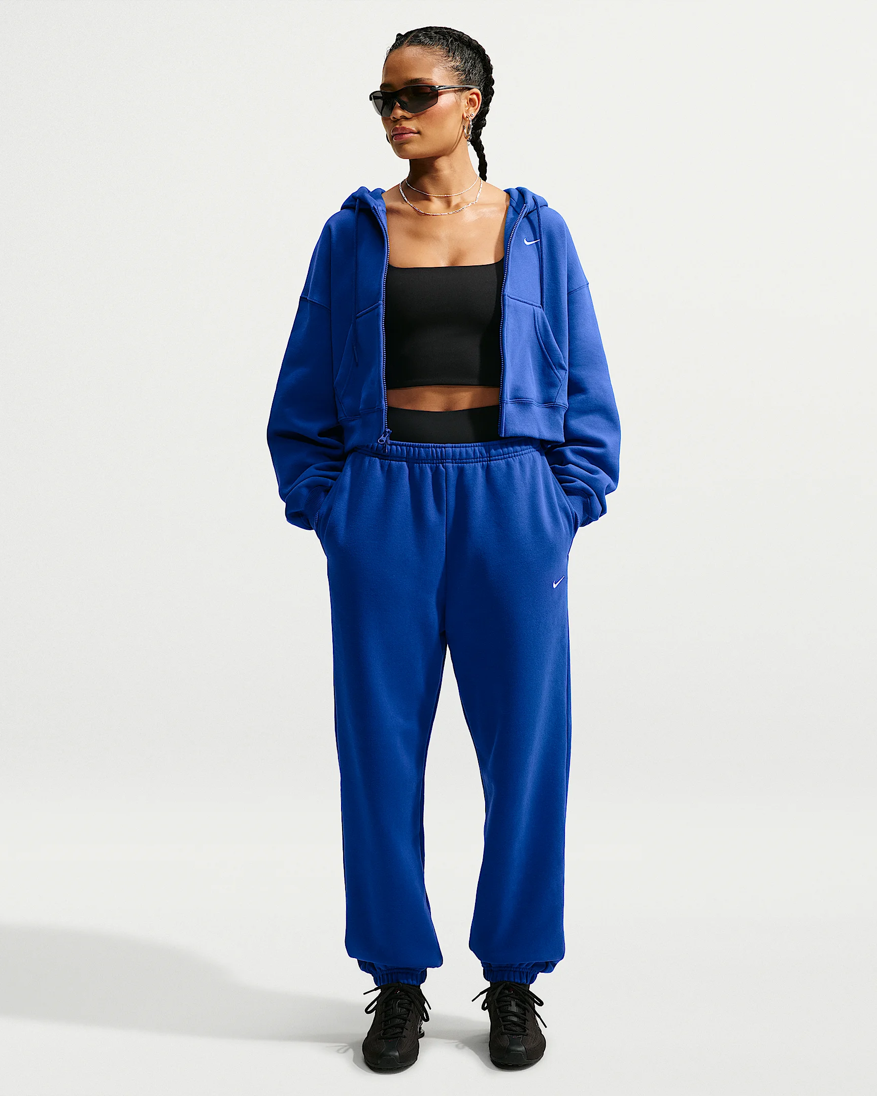 Nike Studio Fleece Medium Weight Women's High-Rise Oversized Cuffed Pants - 1