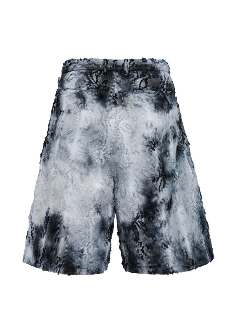 TAAKK bleached effect check shorts outlook