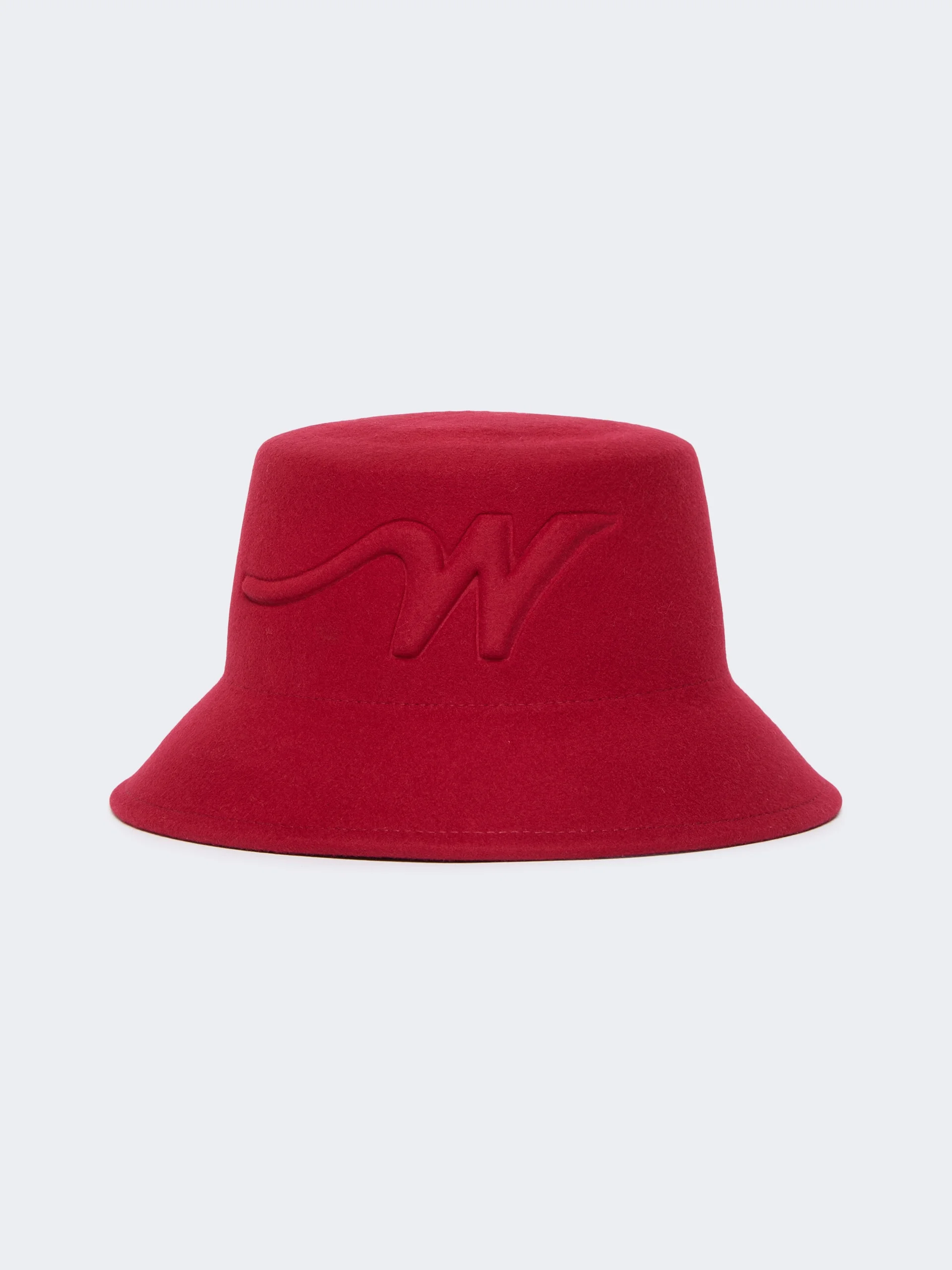 Wool felt bucket hat - DARK RED - 1