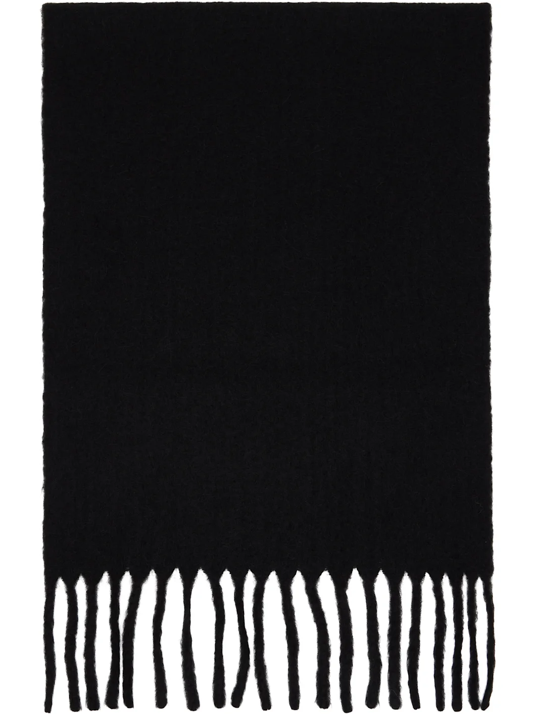 Black Baby Alpaca Stole Scarf - 1