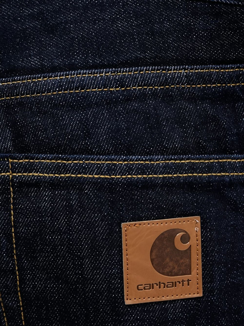Carhartt WIP Aaron logo-patch denim jeans outlook