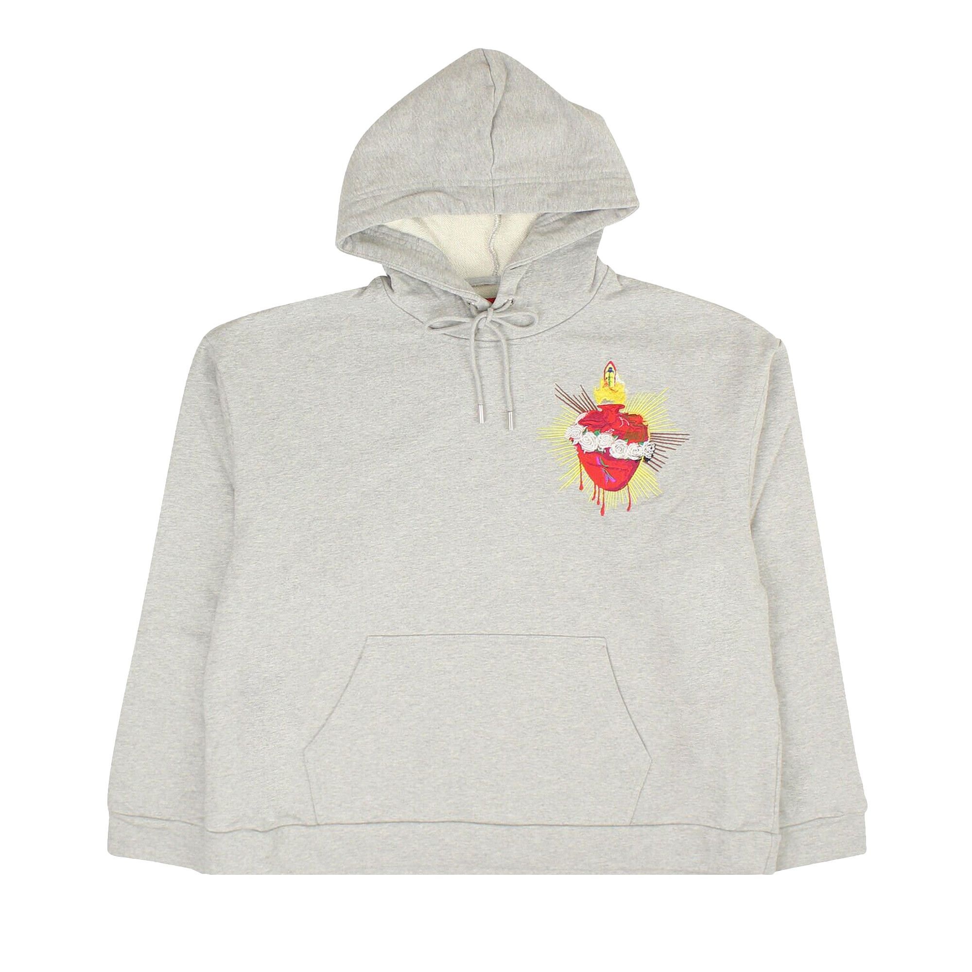 Who Decides War Crest Sacred Heart Hooded Pullover 'Grey' - 1