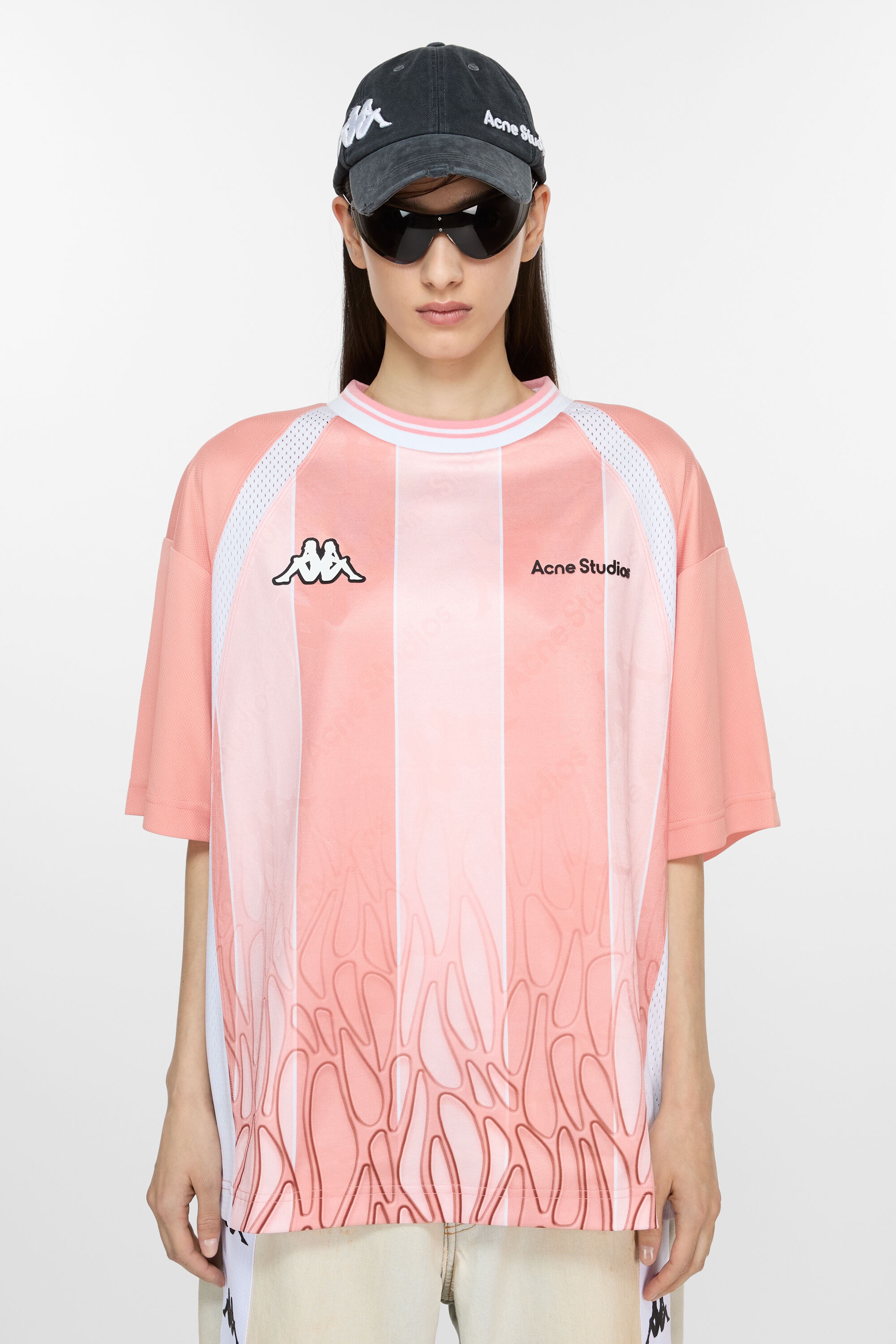 Logo t-shirt - Acne Studios x Kappa - Light pink/pink - 2