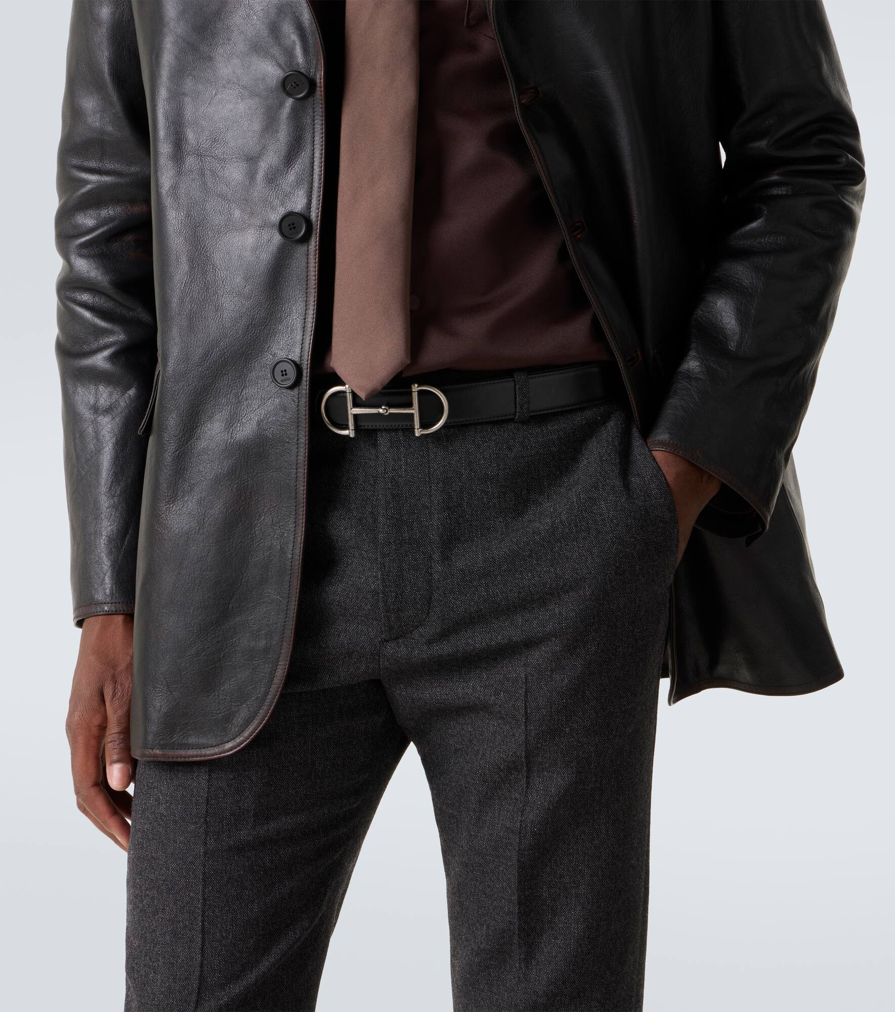 Horsebit leather belt - 2