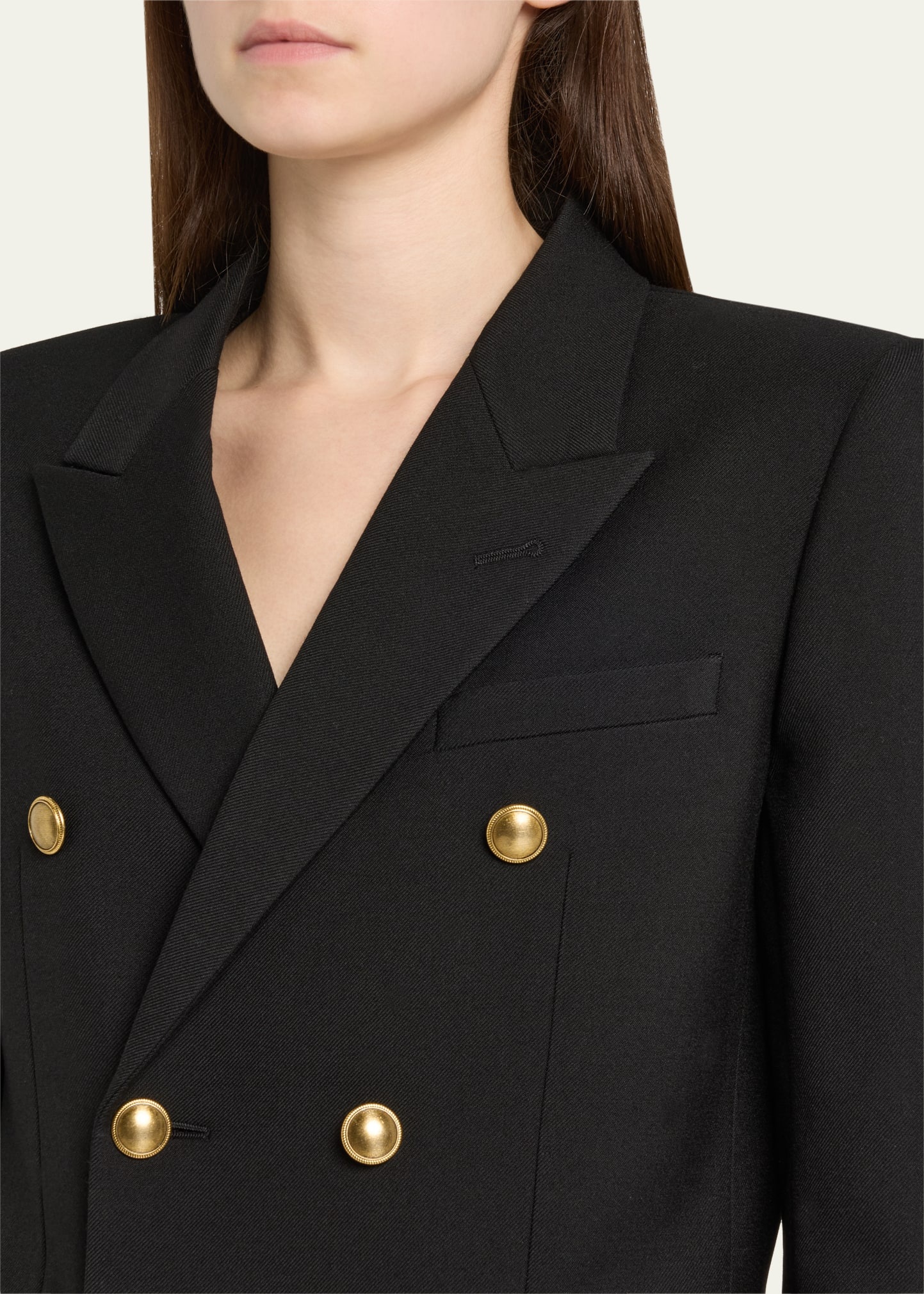 Oversized Double-Breasted Wool Blazer - 5