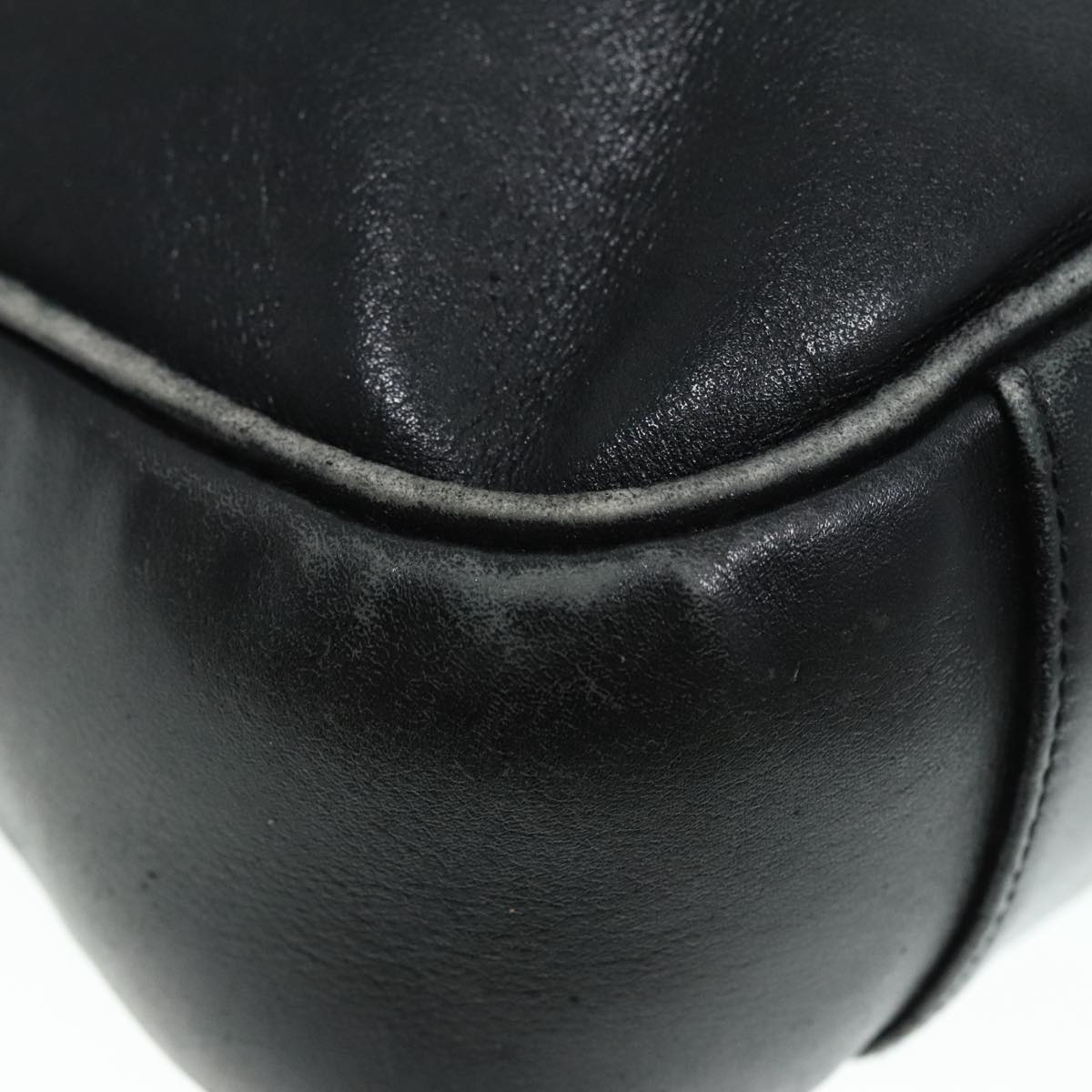 GUCCI Bamboo Hand Bag Leather Black Gold 001 1638 001 1638 - 15