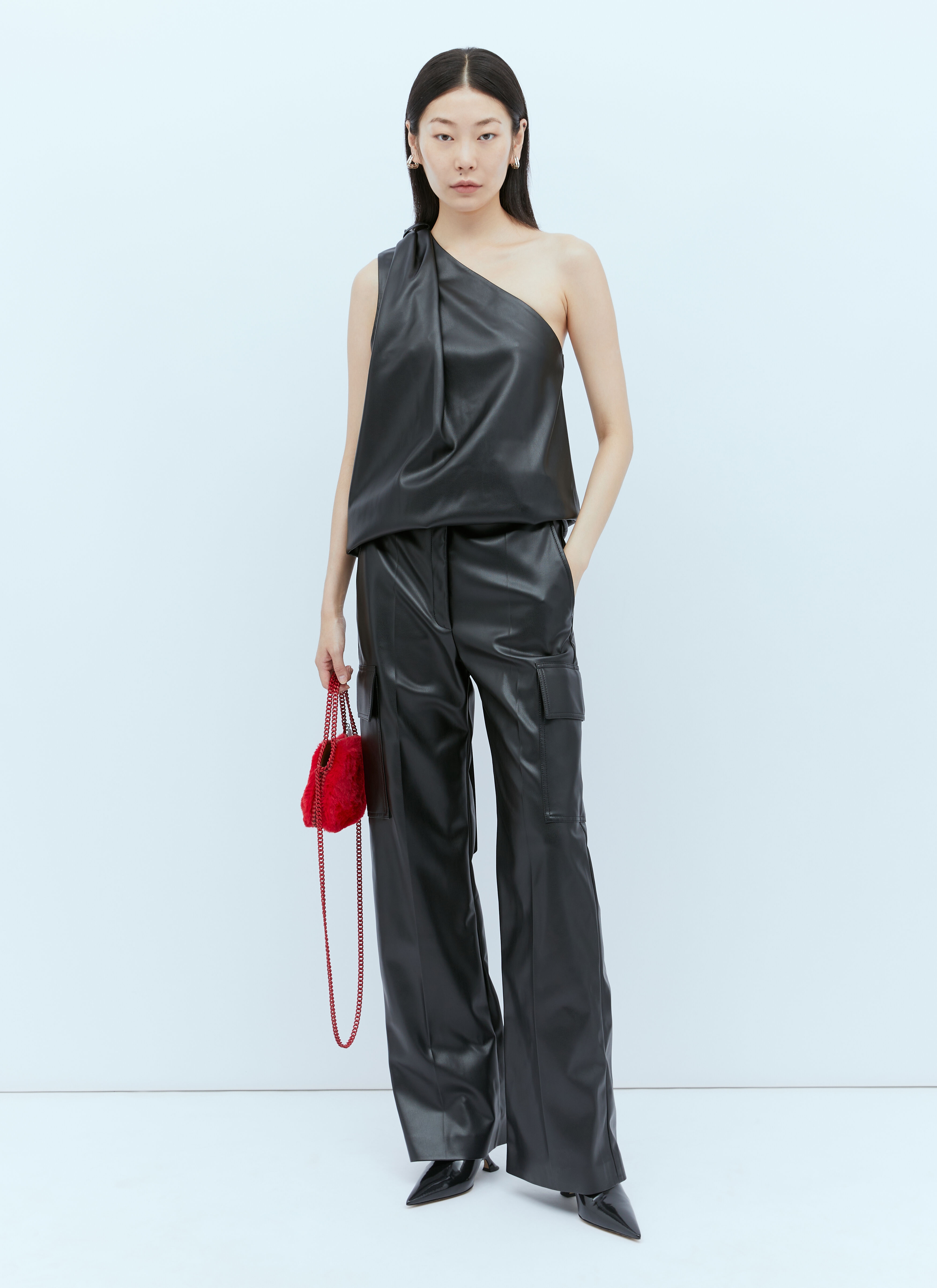 Cargo Vegan Leather Pants - 3