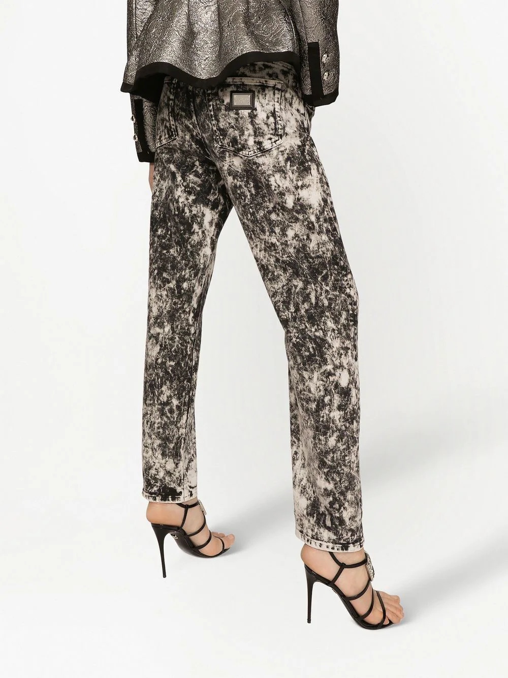 marbled boyfriend jeans - 5