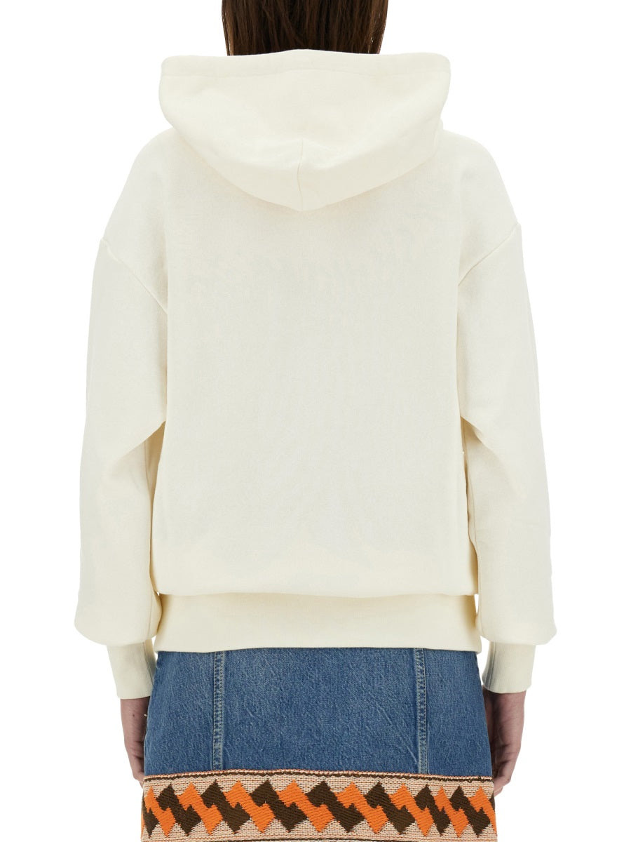 Valentino Women Cotton Hoodie With Print - 3