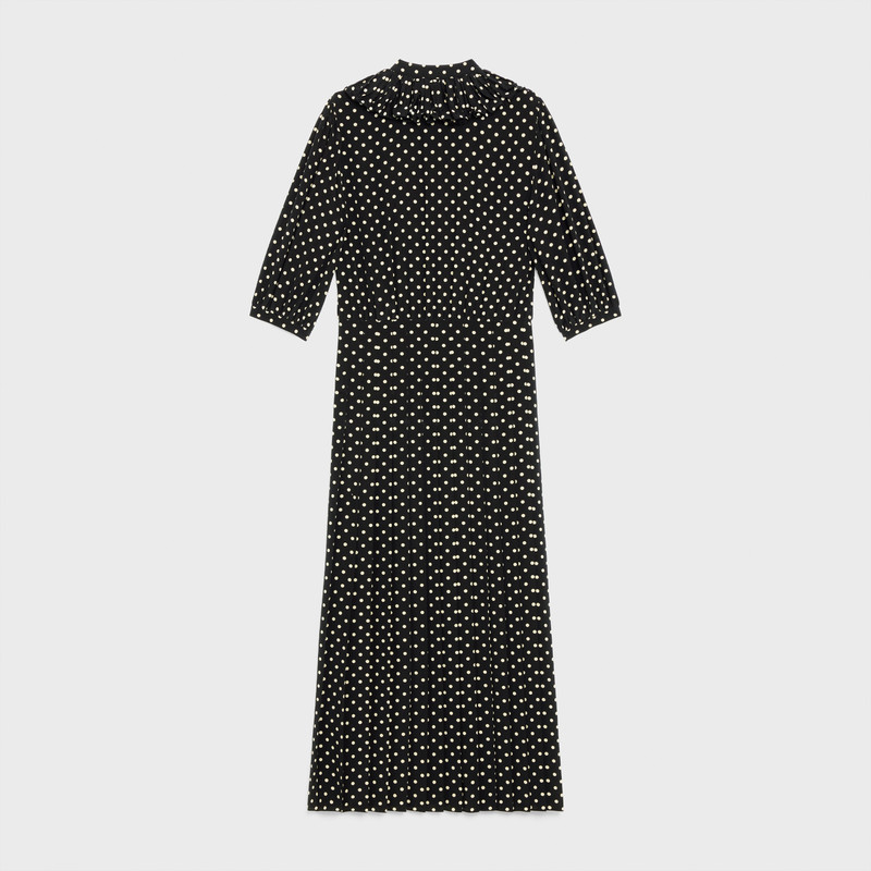CELINE PLEATED COLLAR DRESS IN CREPE DE CHINE outlook