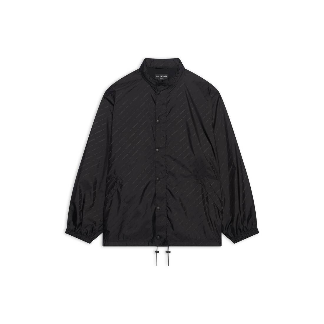 Women's Allover Logo Rain Jacket  in Black - 1