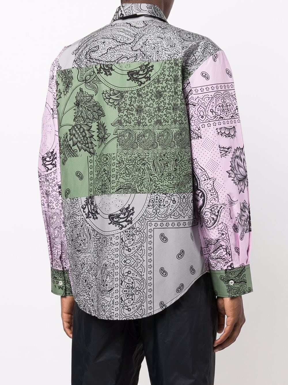 patchwork paisley shirt - 4