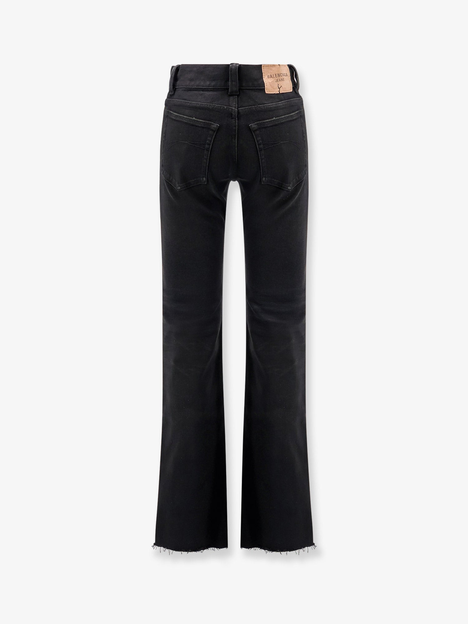 Balenciaga Denim Trousers With Frayed Edges - 4