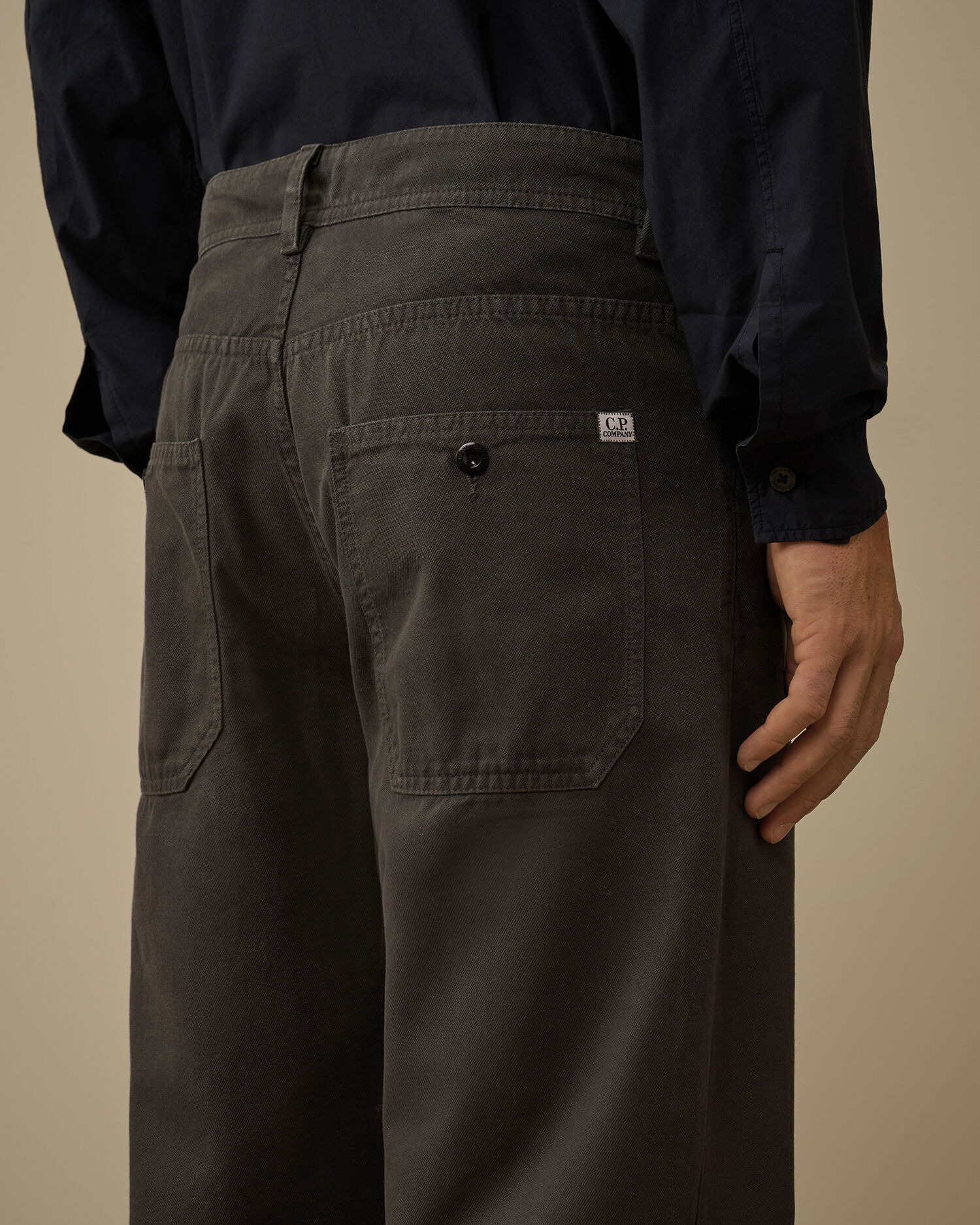 Vintage Army Structure Loose Five Pocket Pants - 6