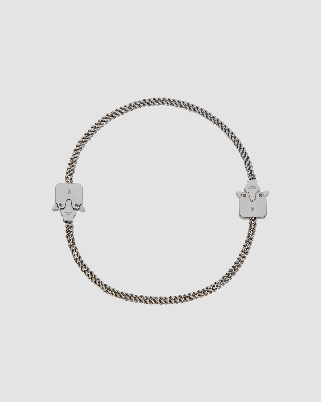 DOUBLE BUCKLE MINI CUBIX CHAIN NECKLACE - 2