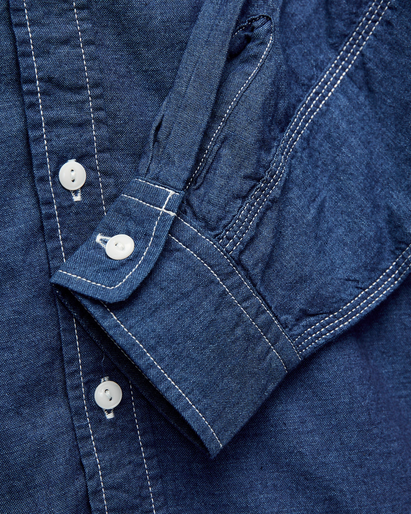 Chambray Workshirt in Indigo - 5