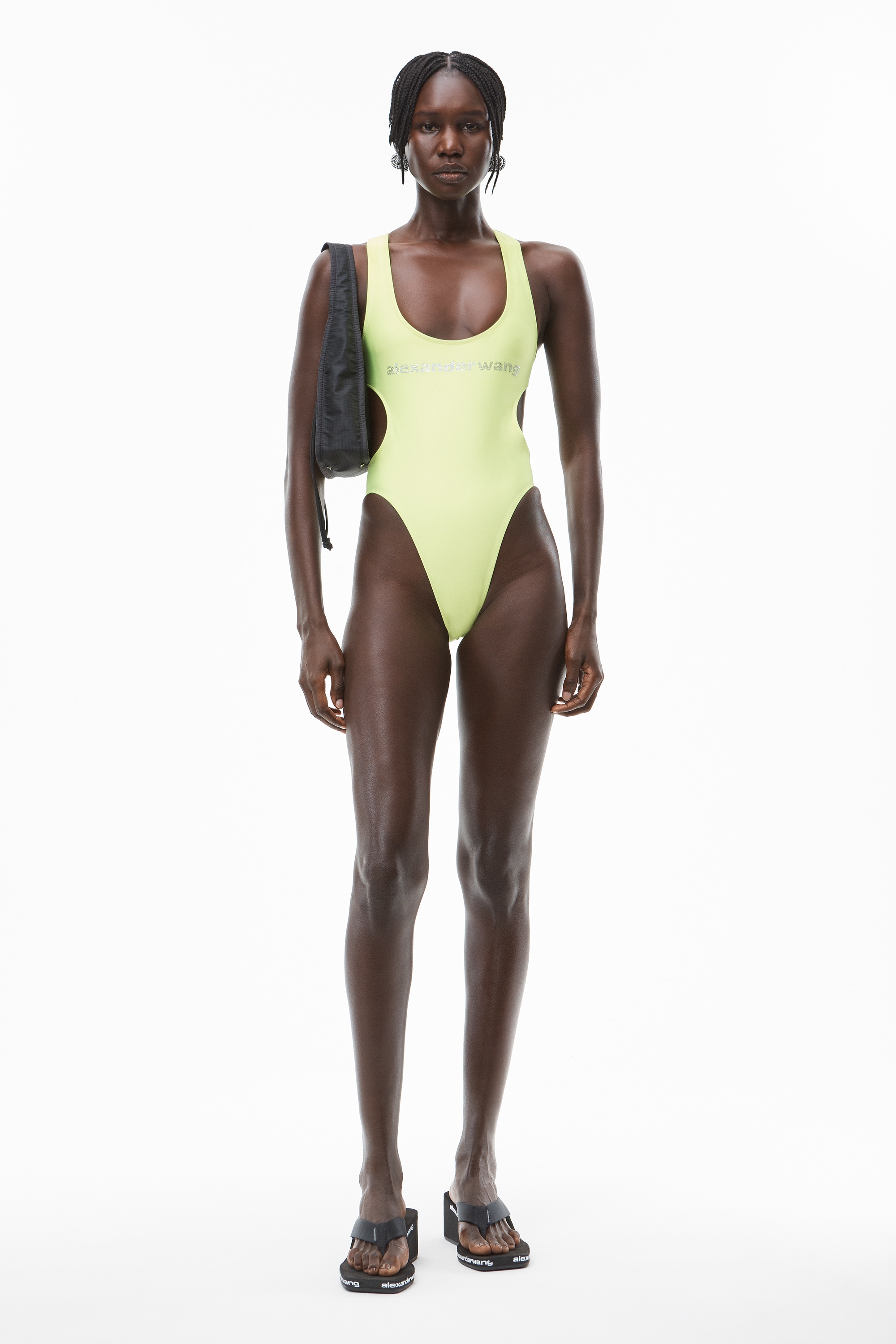 CRYSTAL LOGO SWIMSUIT IN ACTIVE STRETCH - 6