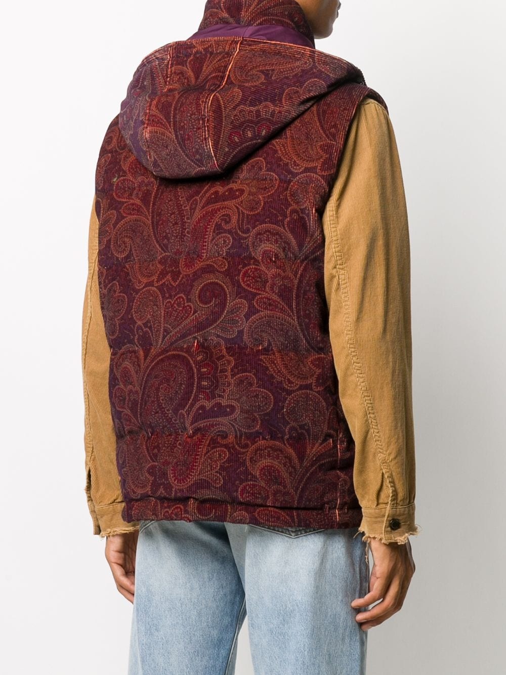 paisley-print padded gilet - 4