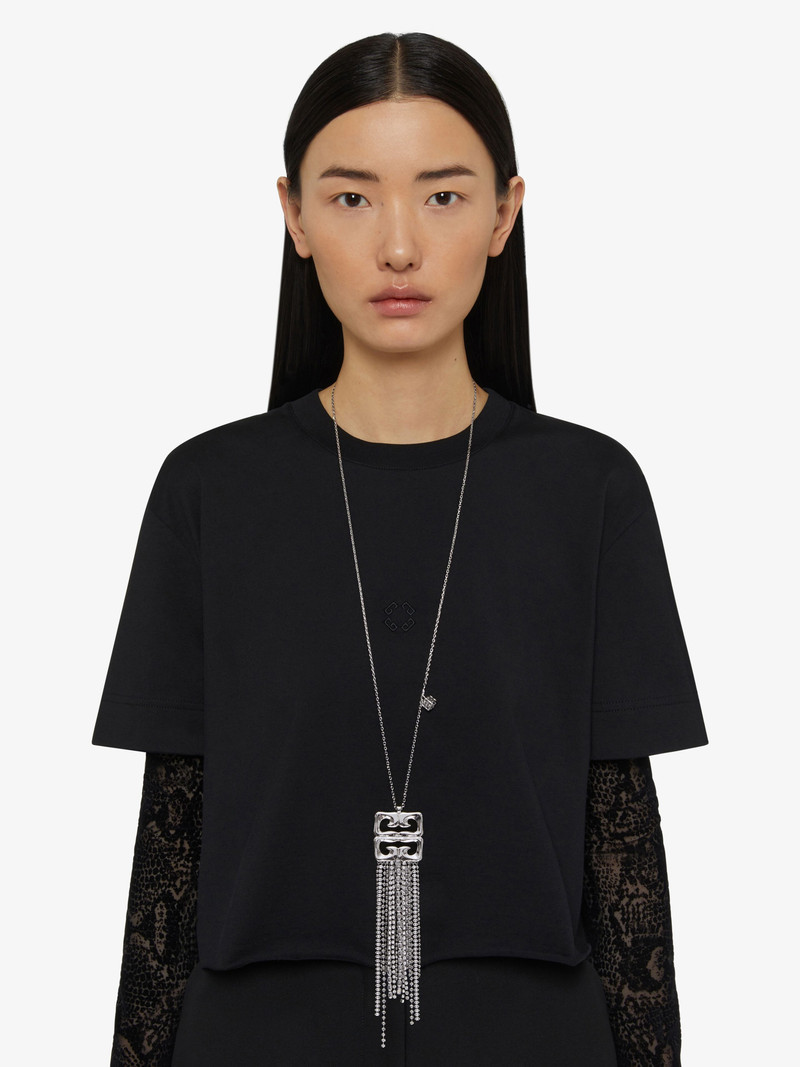 Givenchy 4G LIQUID NECKLACE IN METAL WITH CRYSTALS FRINGES outlook