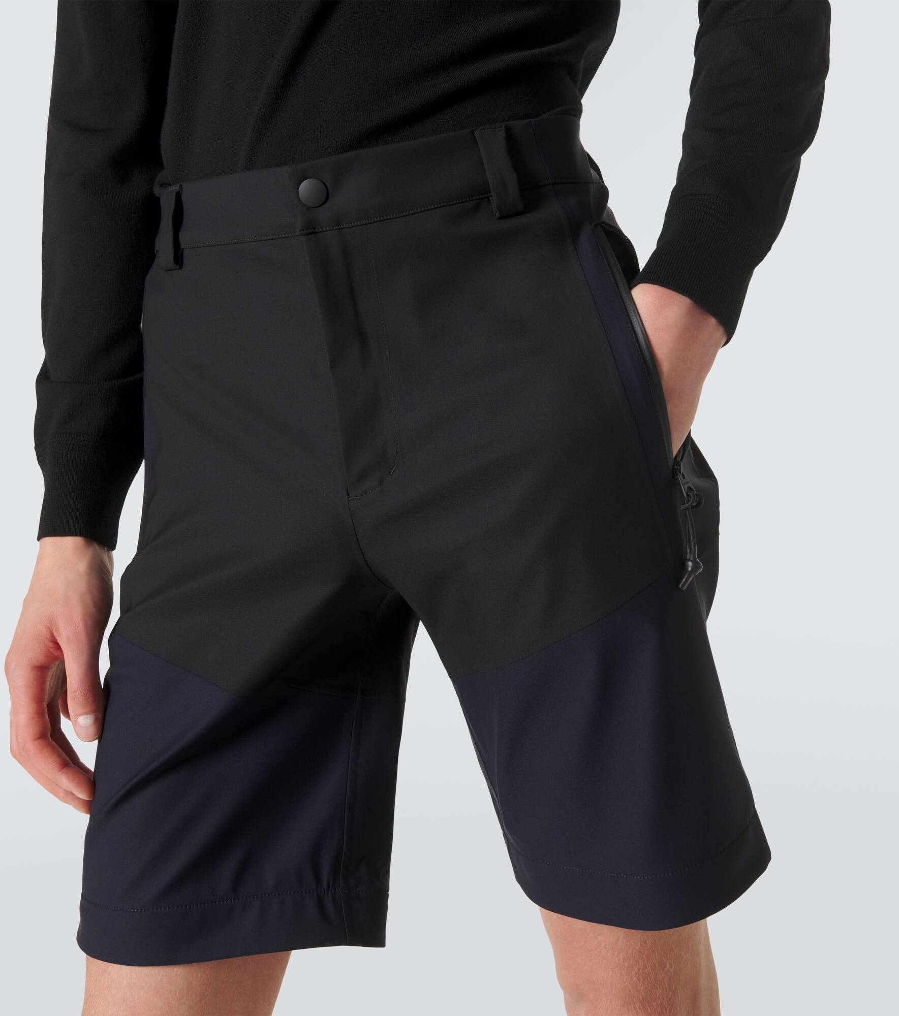 High-rise wool-blend track pants - 6