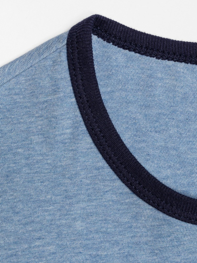 Eve 6-66 Ringer T-Shirt Bluemelange 5