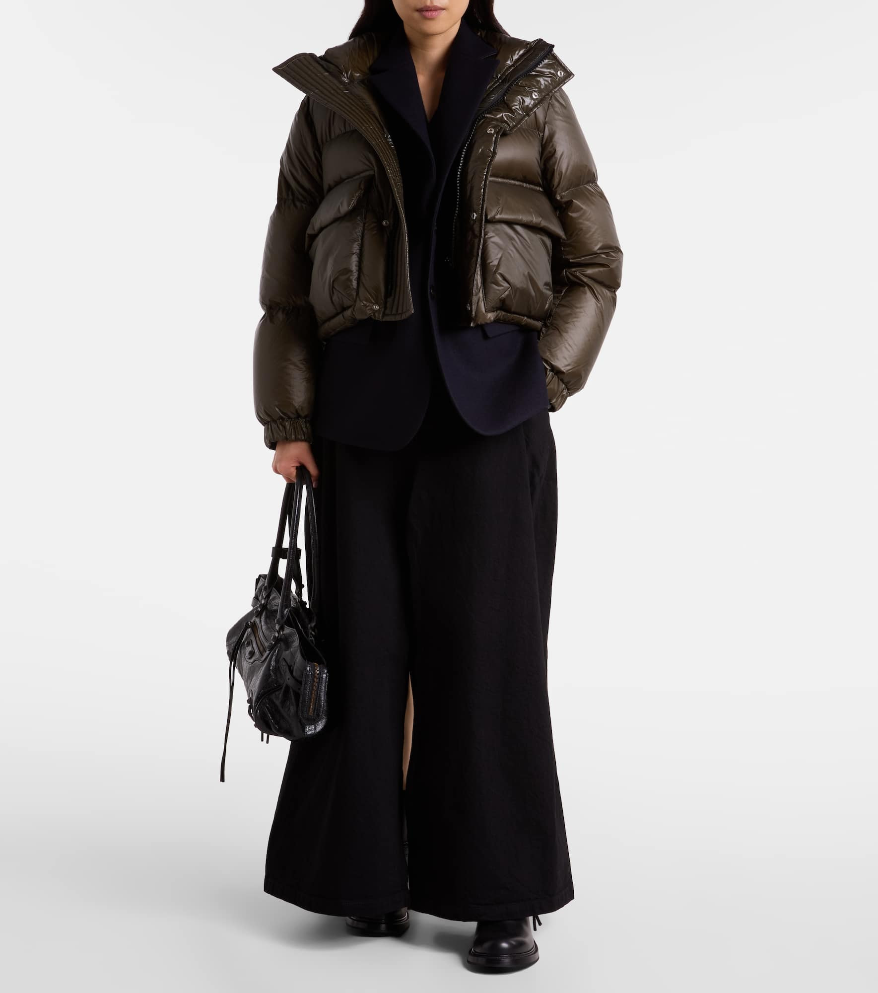 Layered wool down jacket - 2