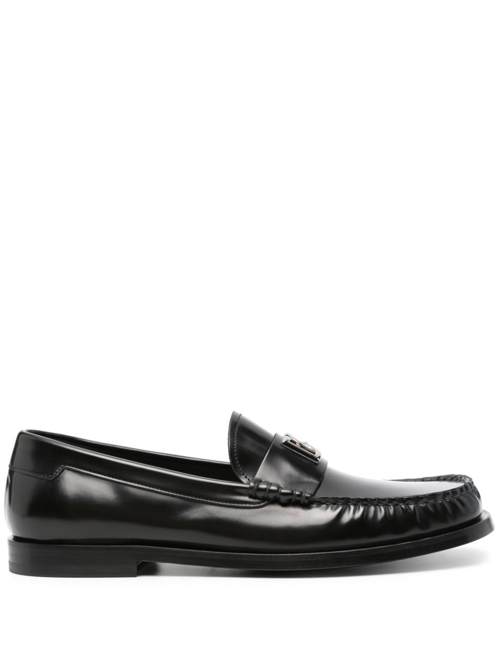 logo-lettering loafers - 1