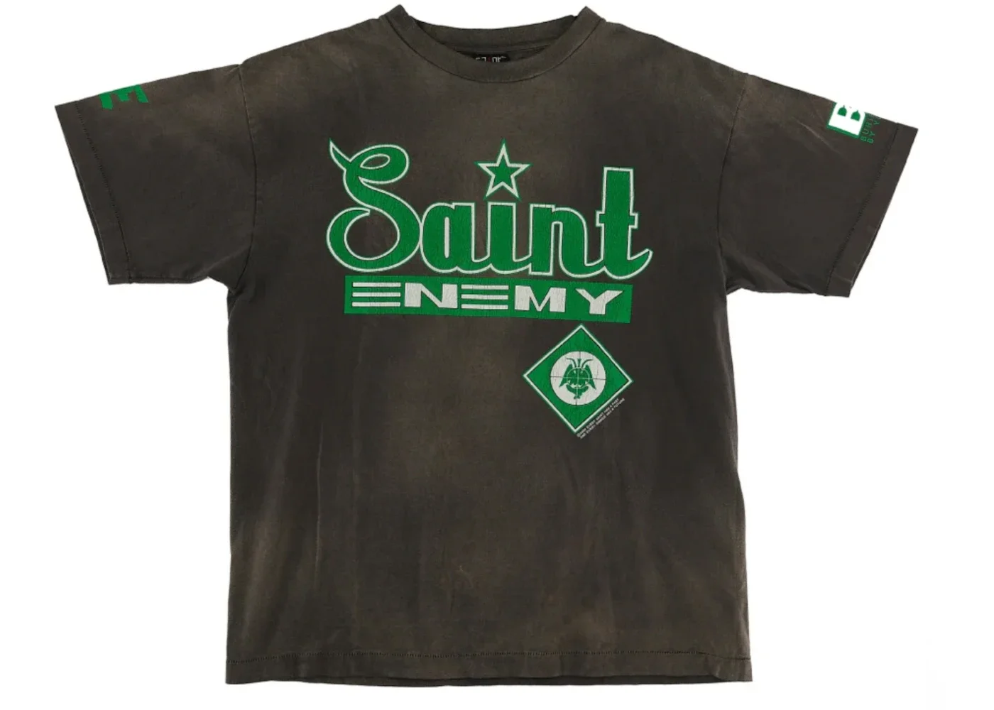 Saint Mxxxxxx Saint Enemy Tee Black Green - 1