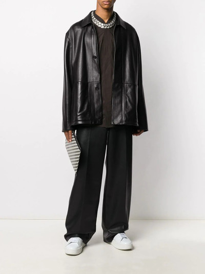 Rick Owens DRKSHDW high-rise wide leg trousers outlook