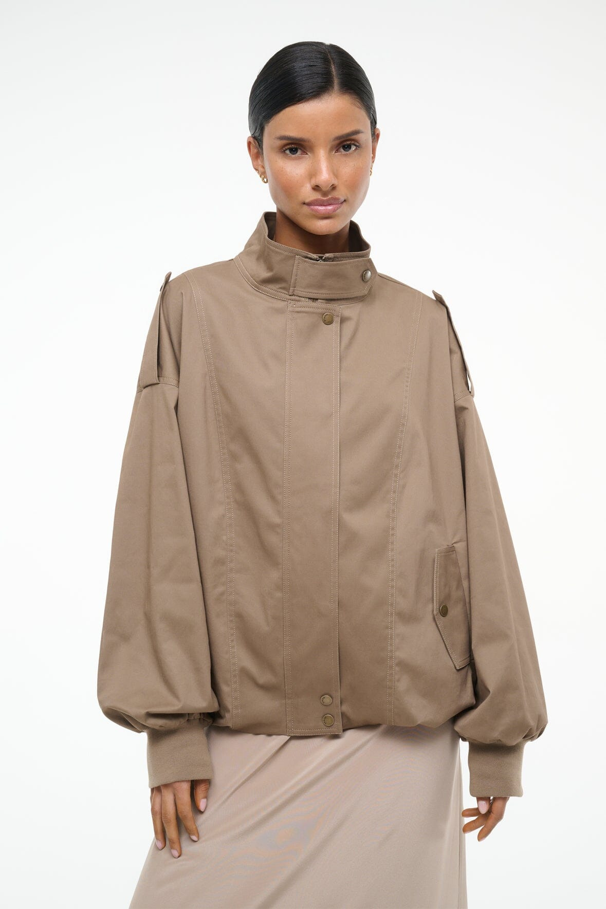 STAUD SIMONE JACKET TAUPE - 6