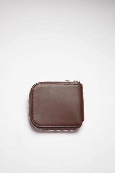 Acne Studios Compact zip wallet - Dark brown outlook