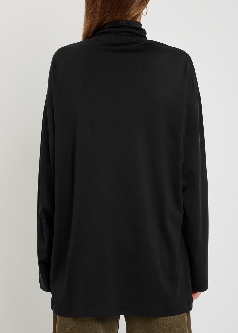 Lemaire Mock-neck Cotton and Silk-blend top - 3