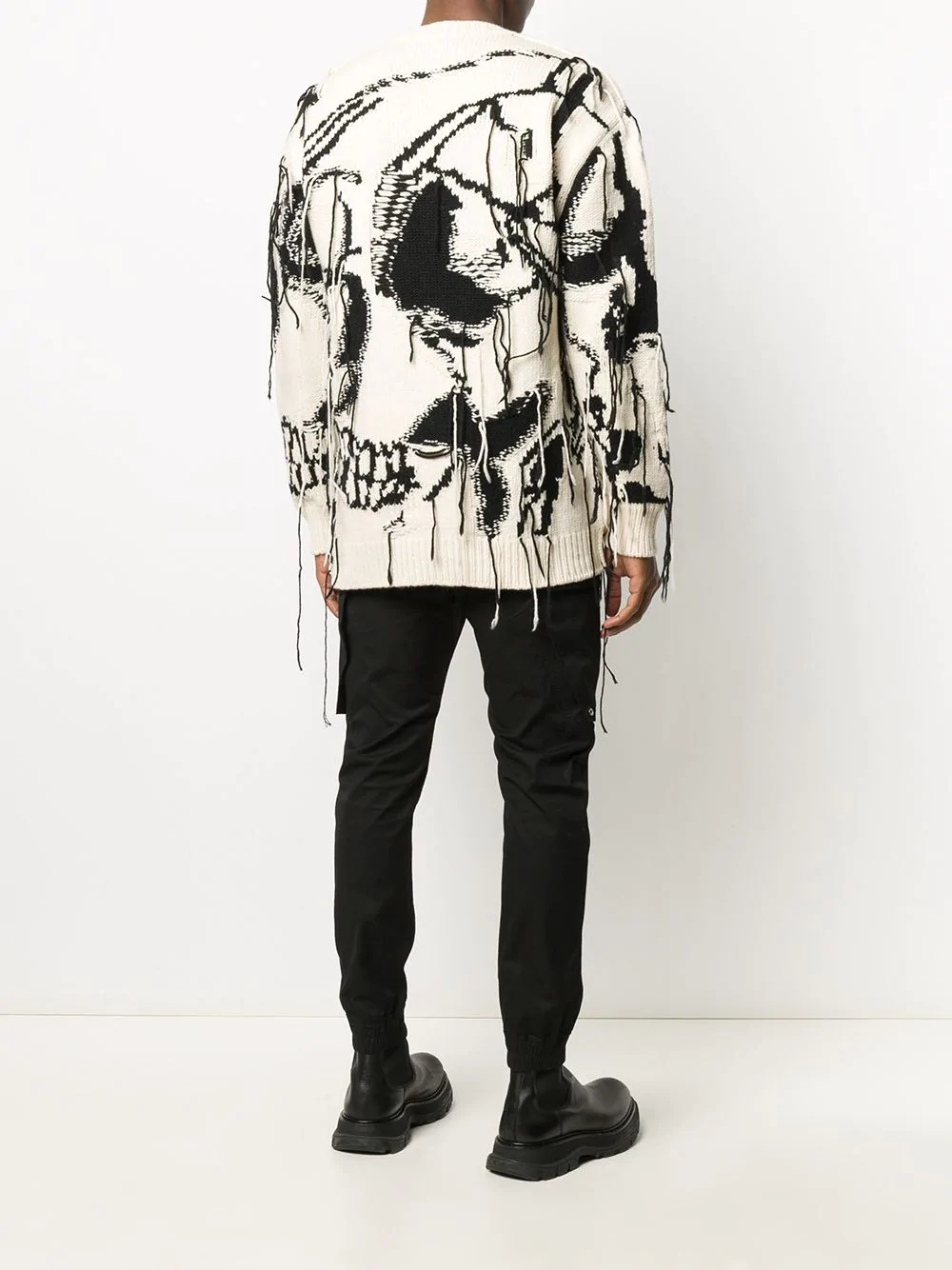 Exploded Skull intarsia jumper - 4