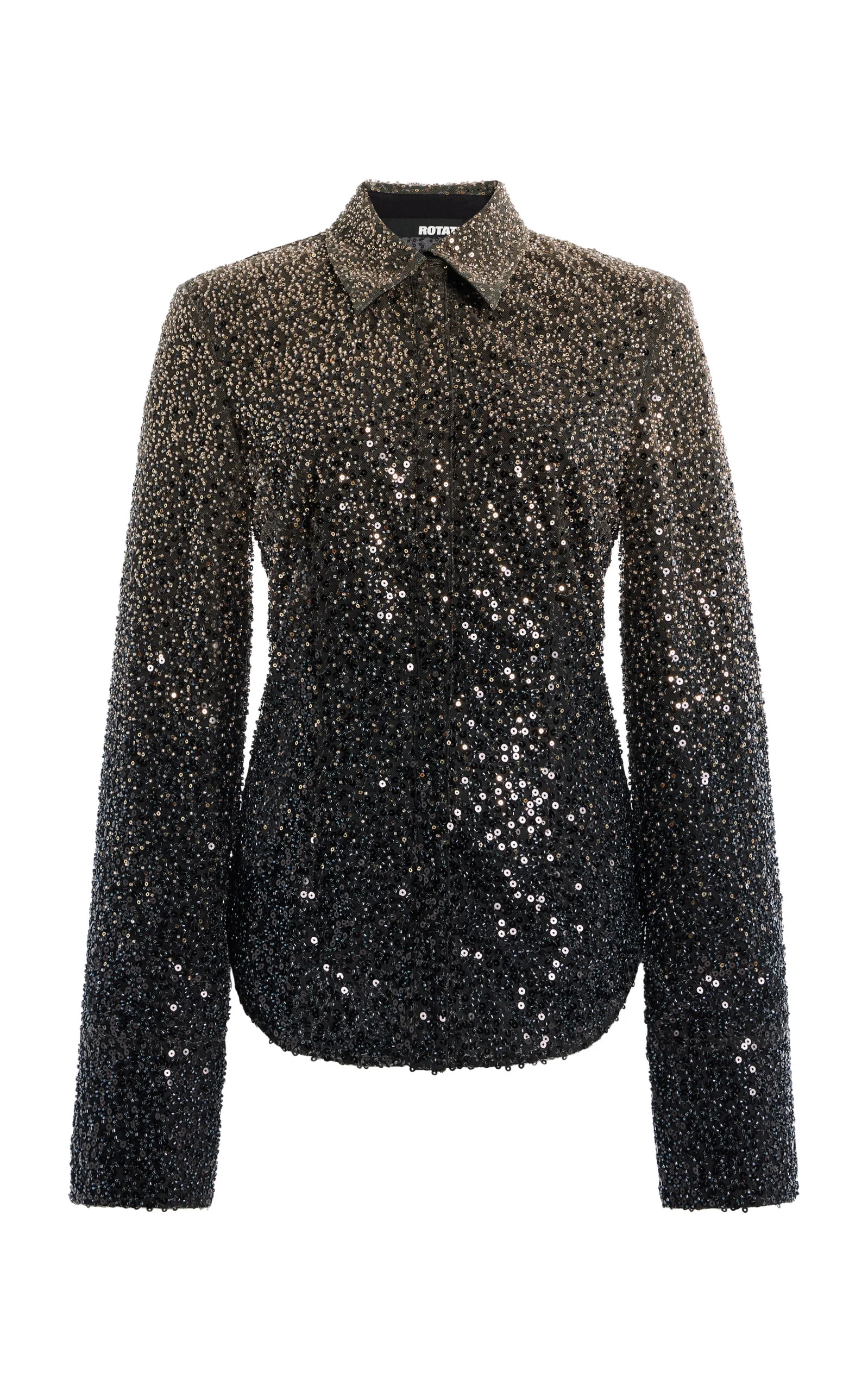 Beaded Fitted Shirt black - 1