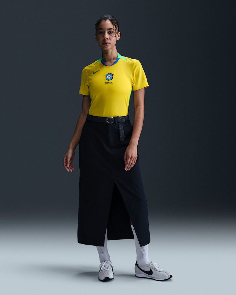 Brazil 2025 Stadium Home (Women's Team) Women's Nike Dri-FIT Soccer Replica Jersey 4