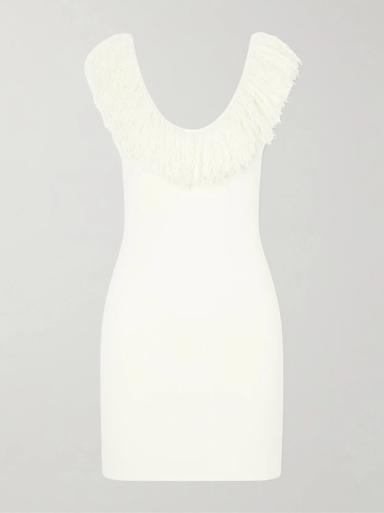Marcelline Fringed Stretch-knit Mini Dress - 1