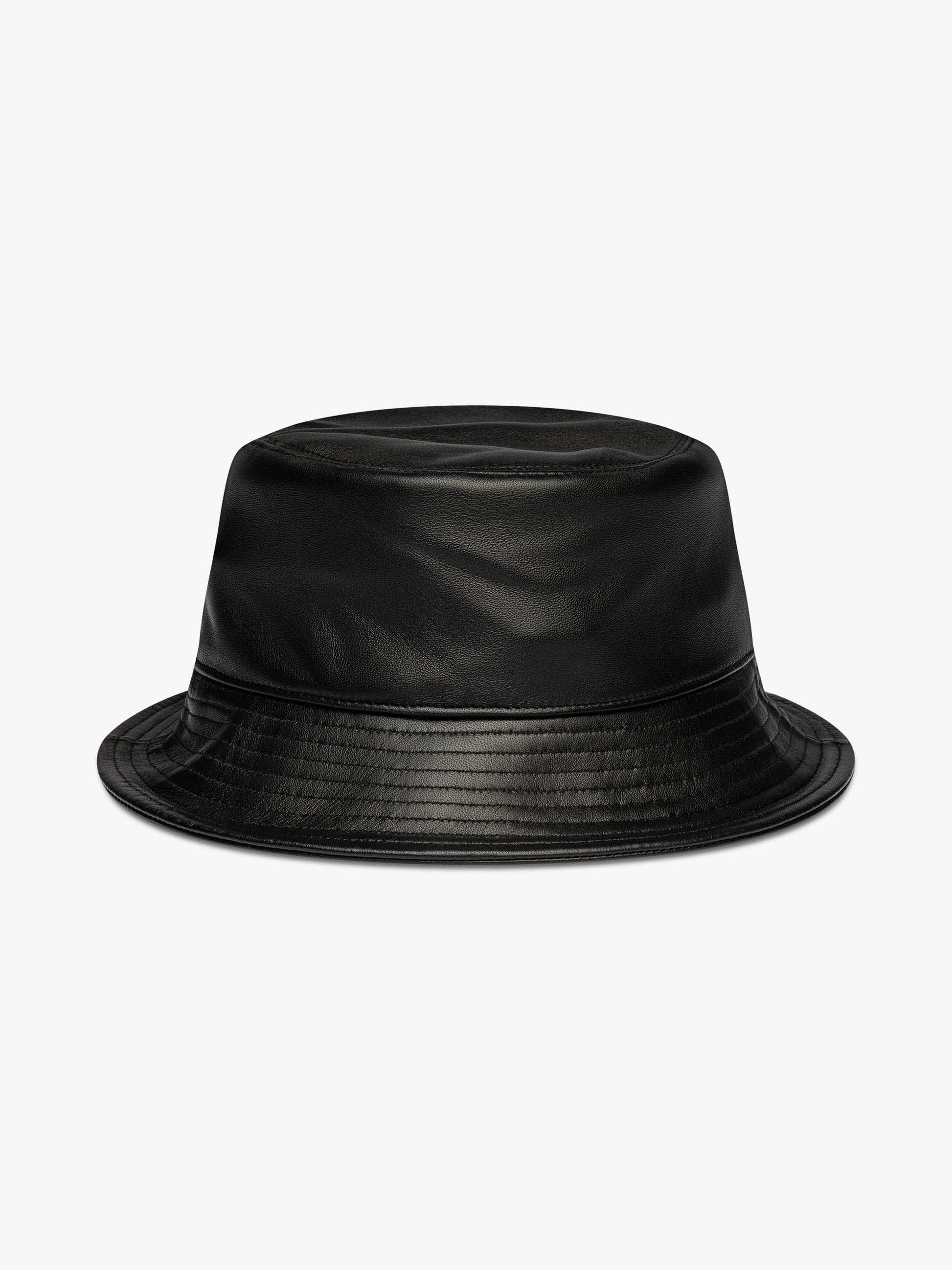 LOGO LEATHER BUCKET HAT - 2