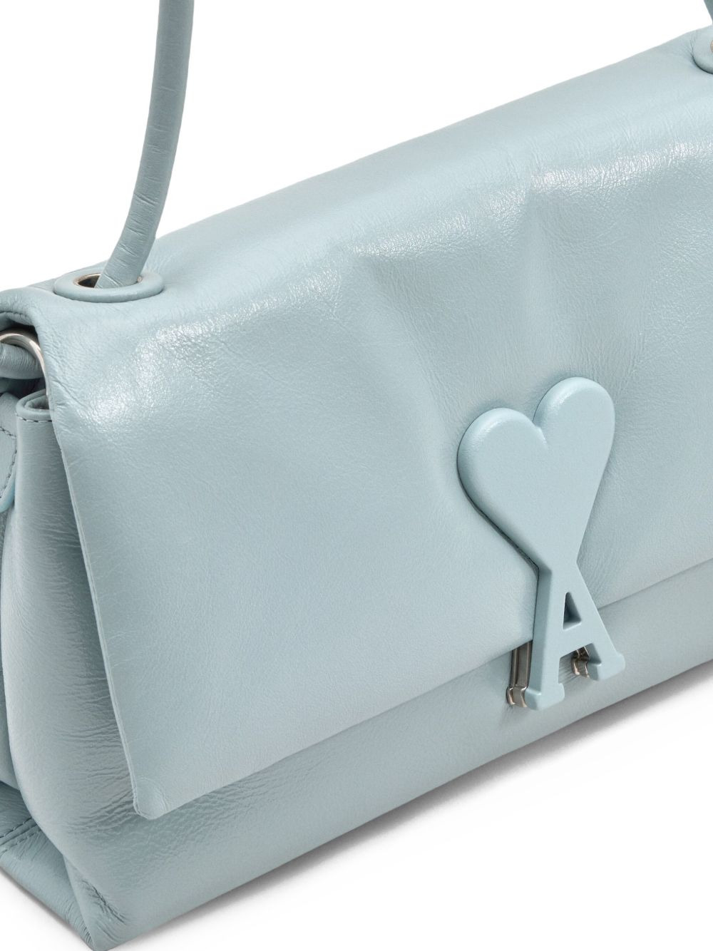 heart-clasp leather shoulder bag - 3