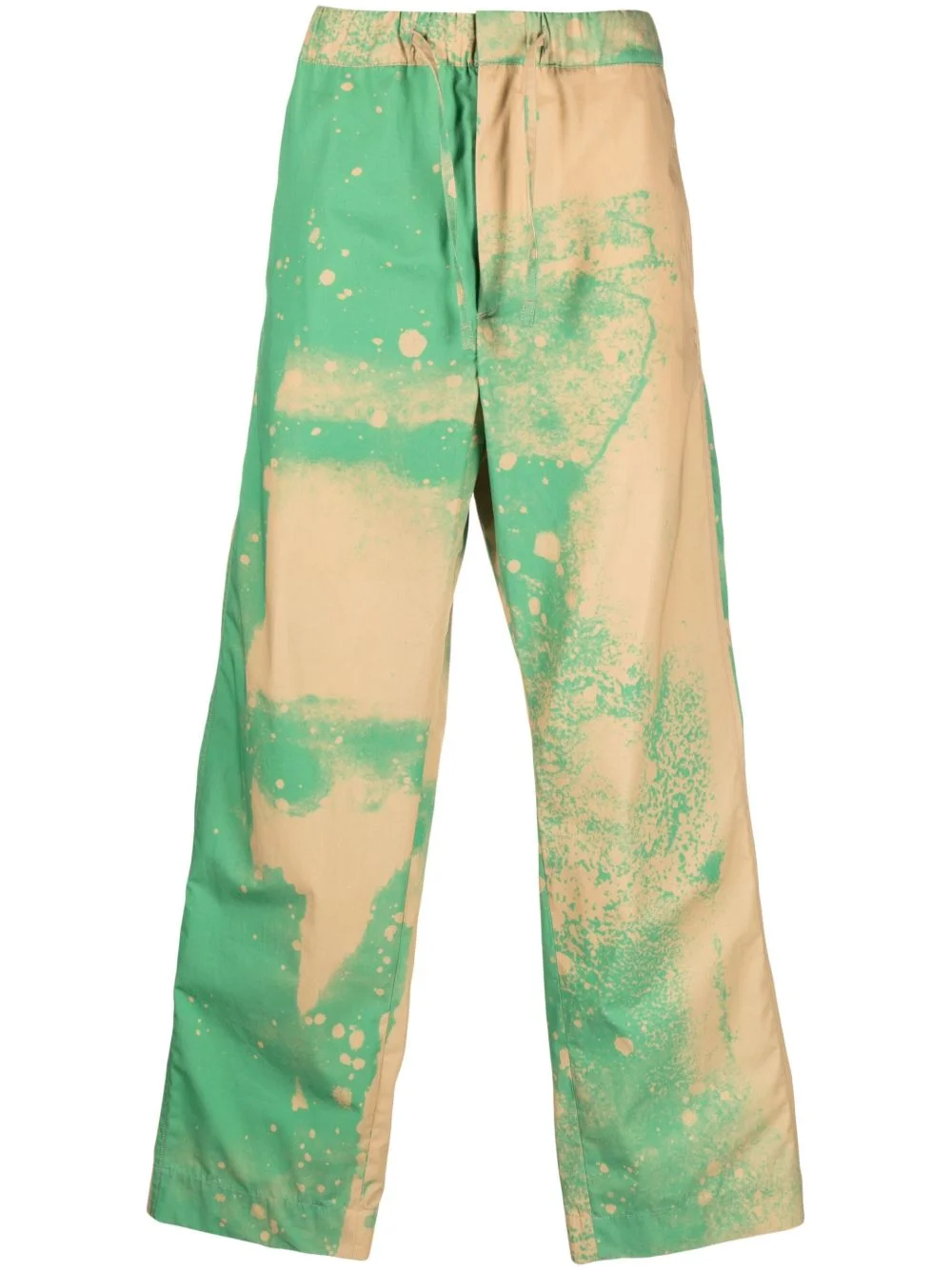 spray-paint effect cotton track pants - 1