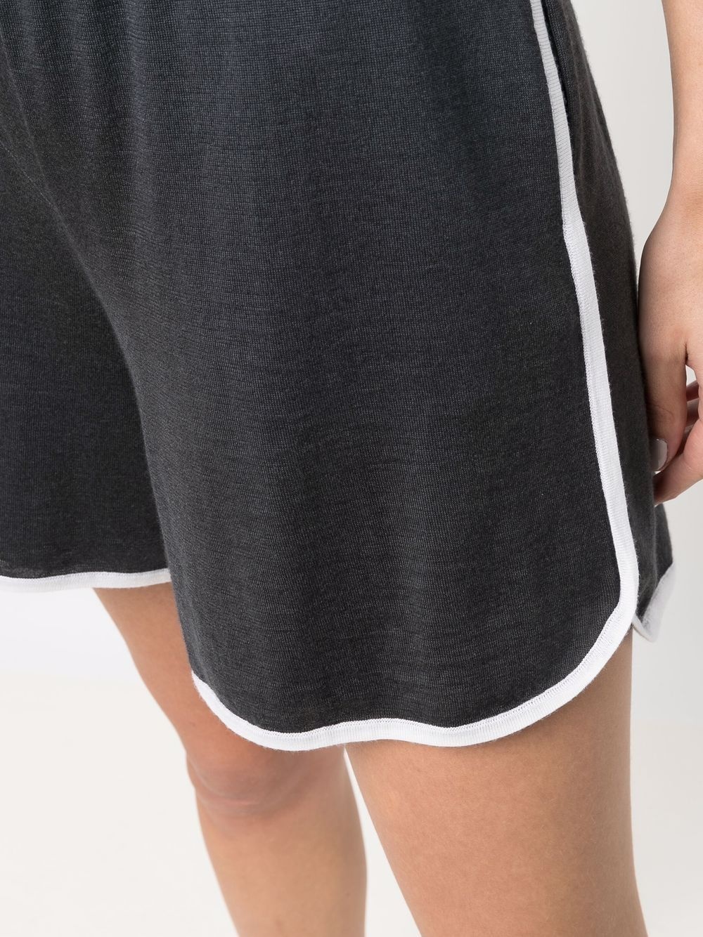cashmere-blend elastic waist shorts - 5