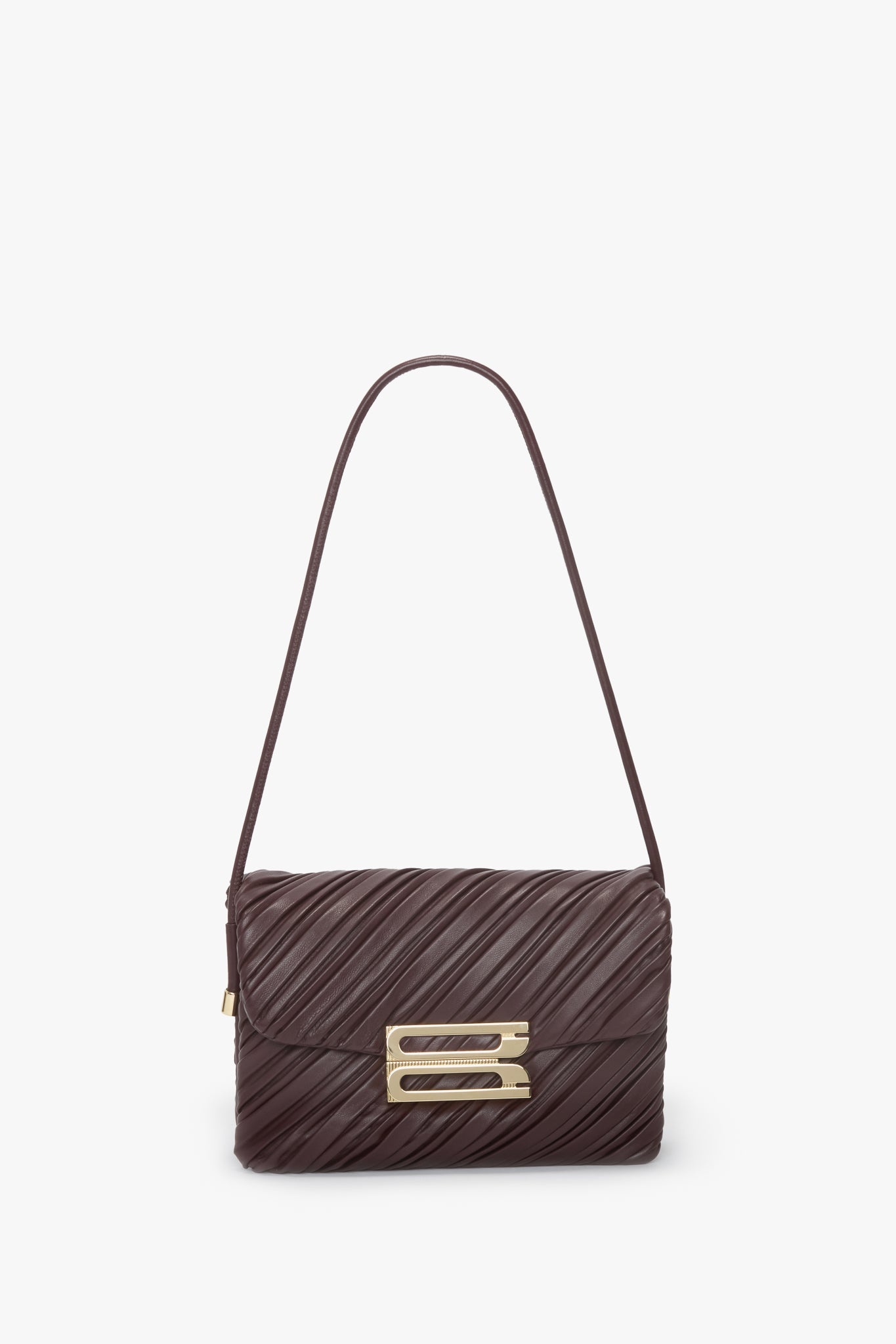 Soft Dorian Bag In Burgundy Pleated Leather - 1