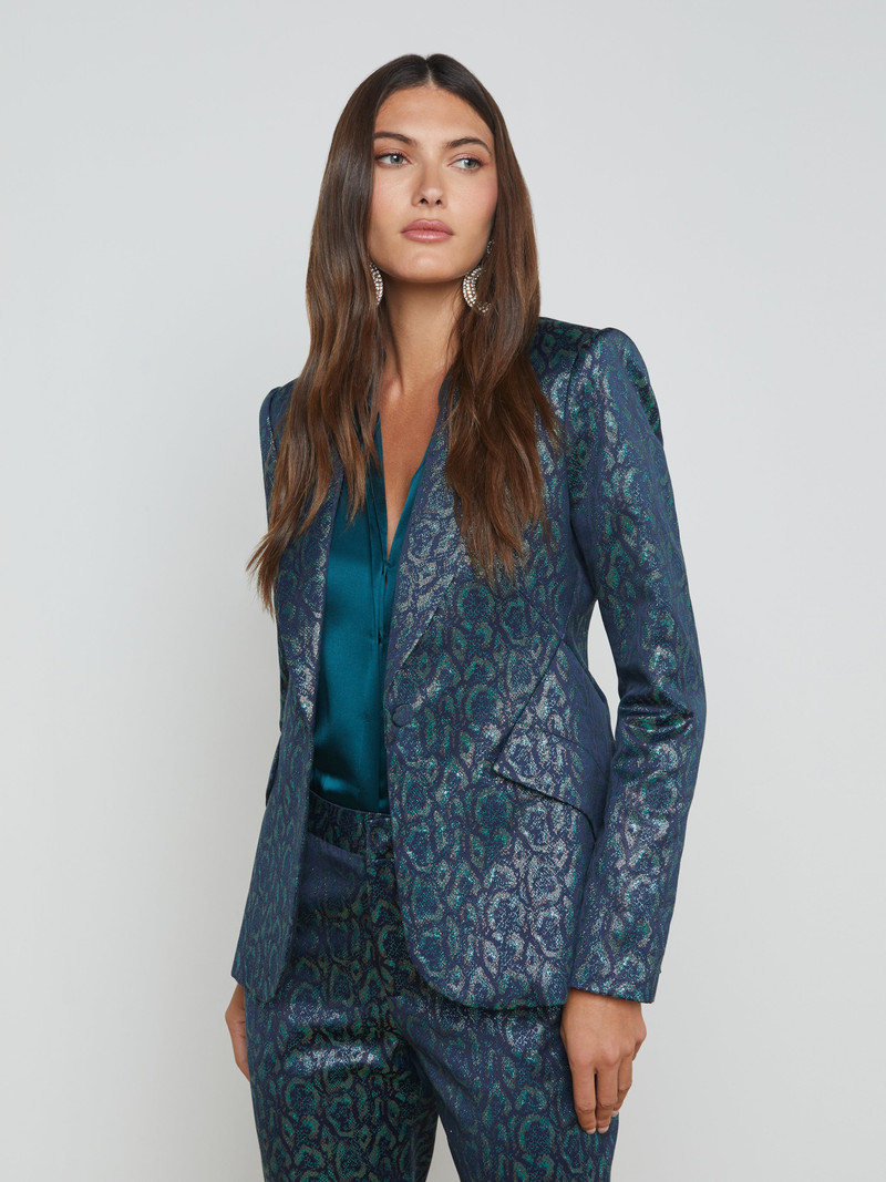 L'AGENCE Chamberlain Jacquard Blazer outlook