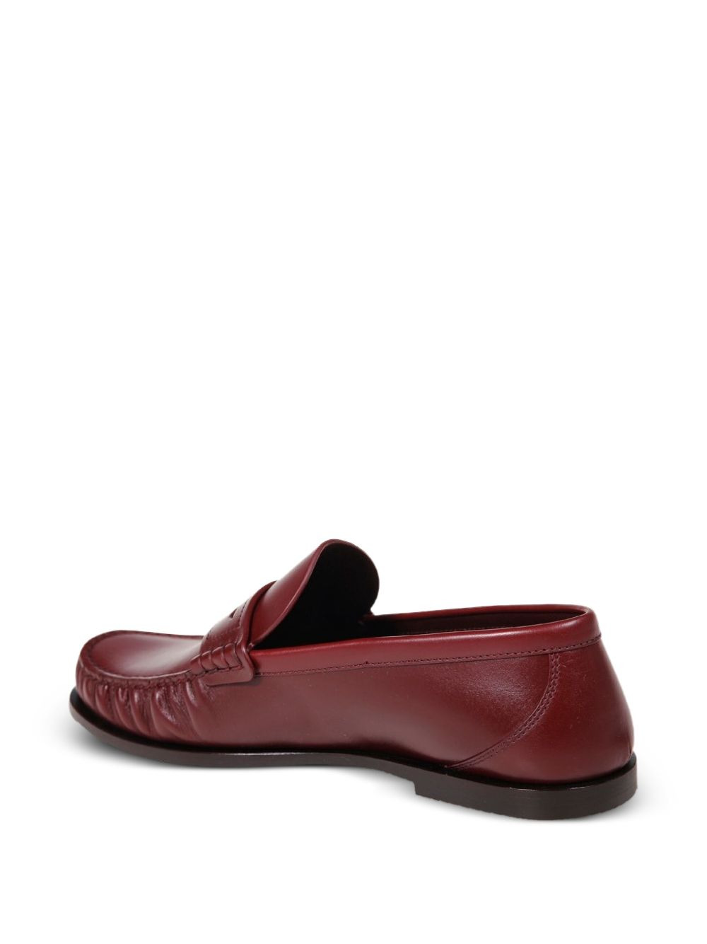 Laurent logo-plaque leather loafers - 4