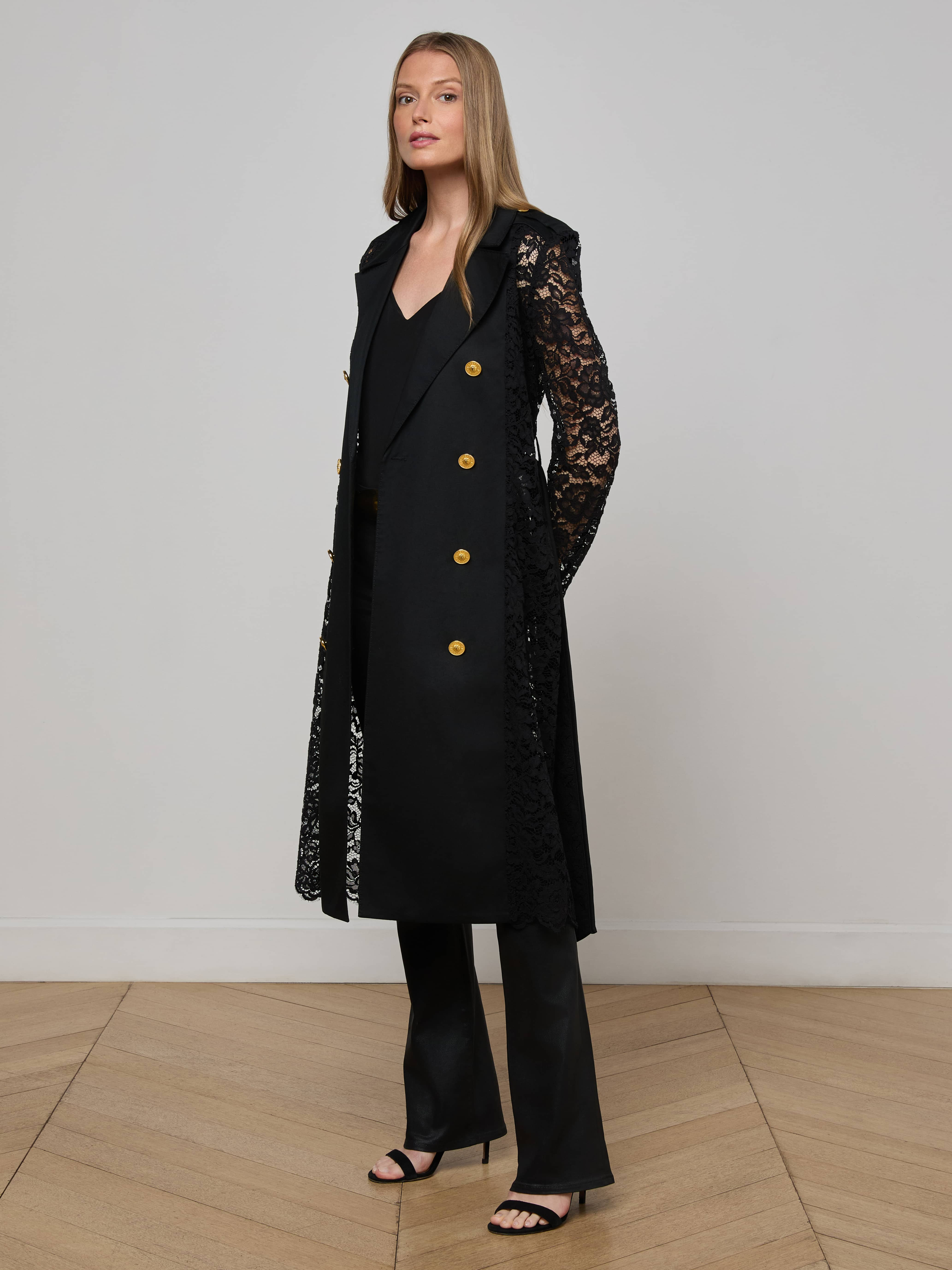 Amata Lace Trench Coat - 3