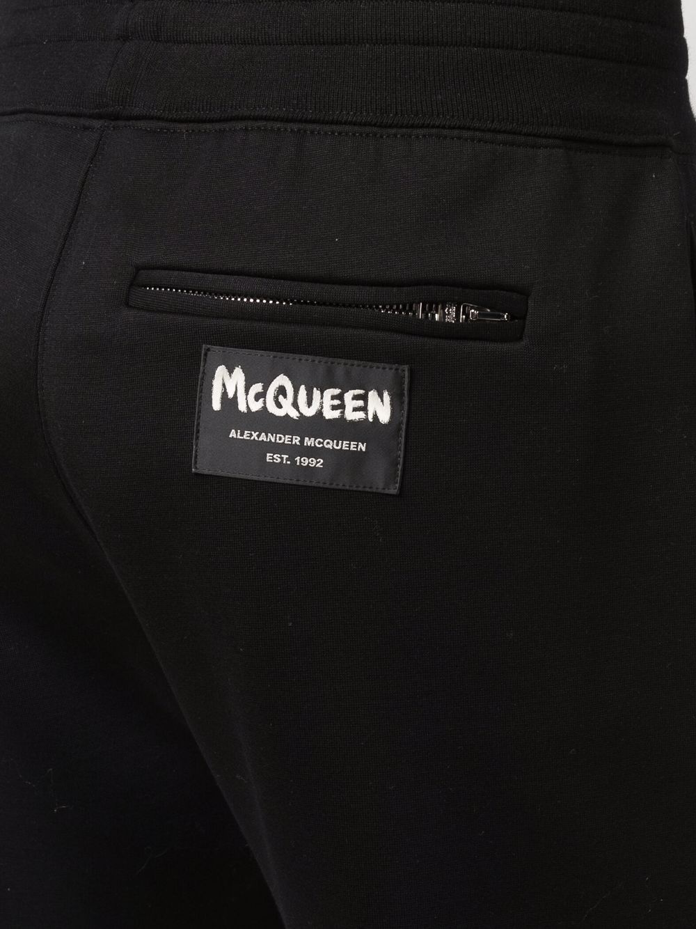 tapered logo-patch track pants - 5