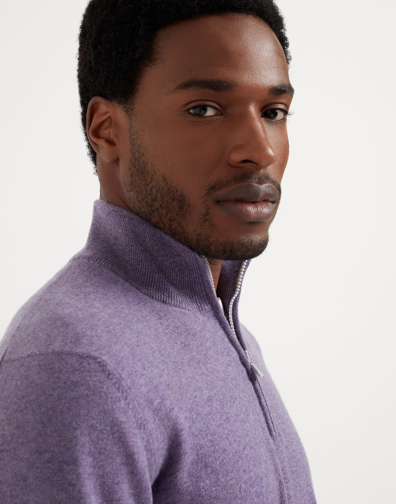 Cashmere turtleneck 스웨터와 지퍼 3