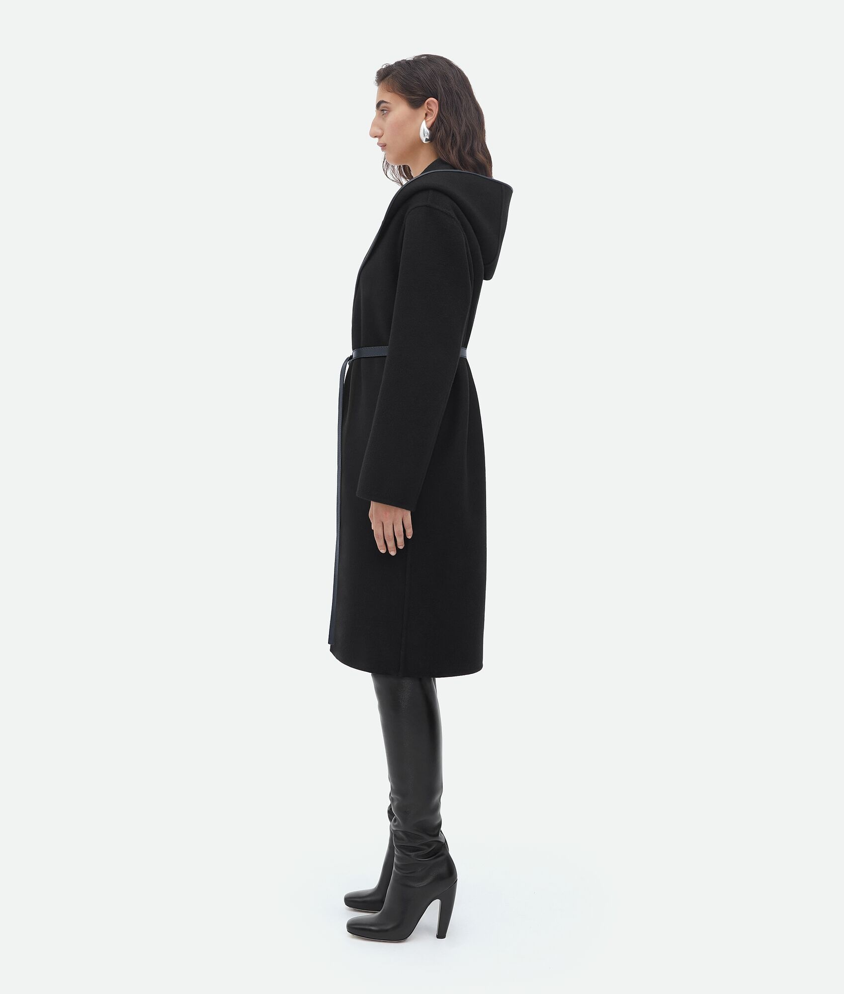 Wool And Cashmere Hooded Coat - 2