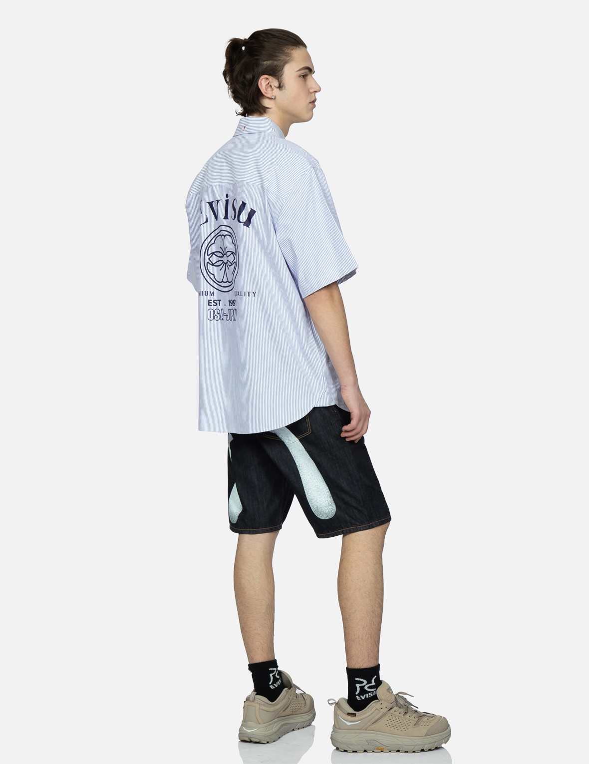 SEAGULL DAICOCK PRINT DENIM SHORTS - 3