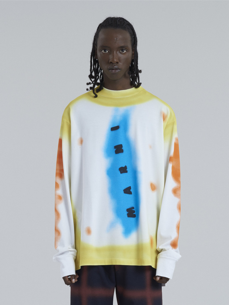 Marni COTTON JERSEY T-SHIRT WITH AIRBRUSHED DETAILS outlook