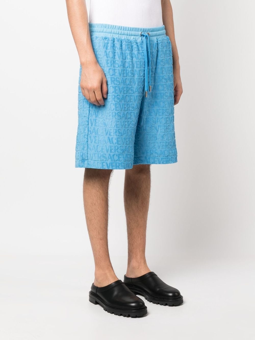 Allover logo-jacquard cotton shorts - 3